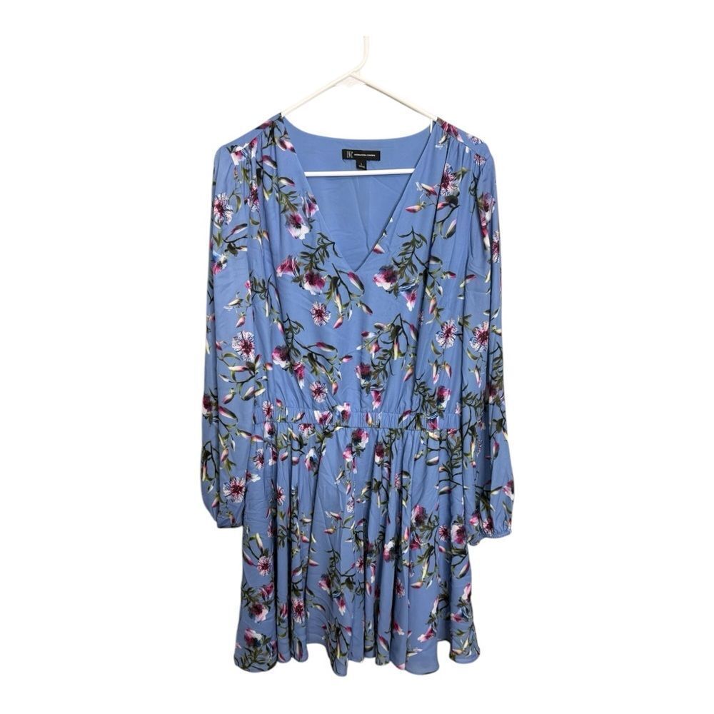 INC international concepts Women's V-Neck Mini Dress Ralsey Garden L